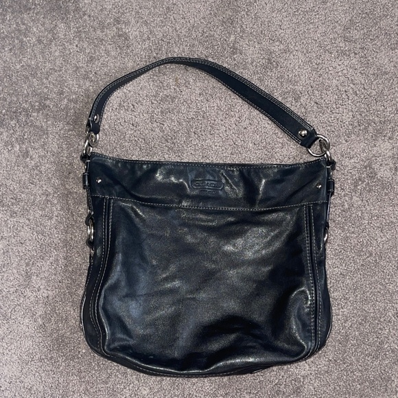 Coach Black Leather Hobo Bag - Picture 1 of 7